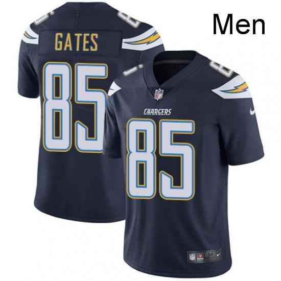 Men Nike Los Angeles Chargers 85 Antonio Gates Navy Blue Team Color Vapor Untouchable Limited Player NFL Jersey